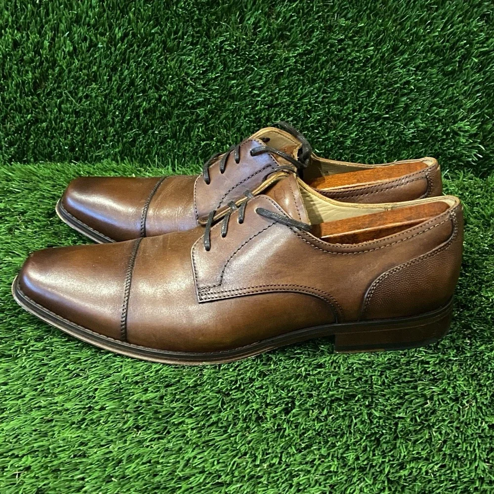 Florsheim Men's 12178 Cap Toe Derby – Leather Sole –‎ Size 9M Oxford Lace Up
